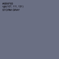 #6B6F83 - Storm Gray Color Image