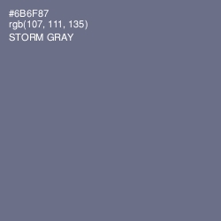 #6B6F87 - Storm Gray Color Image