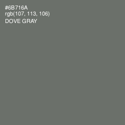 #6B716A - Dove Gray Color Image