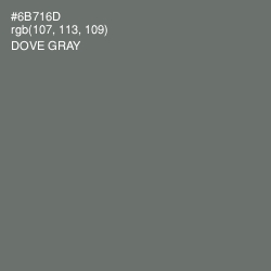 #6B716D - Dove Gray Color Image