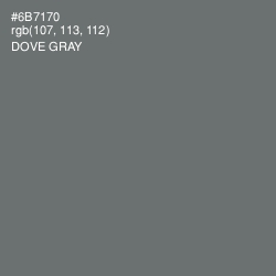#6B7170 - Dove Gray Color Image