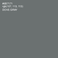 #6B7171 - Dove Gray Color Image