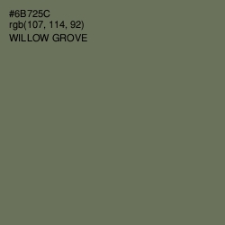 #6B725C - Willow Grove Color Image