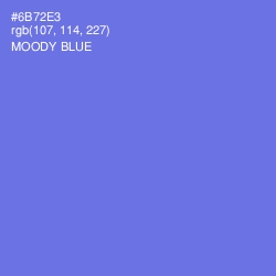 #6B72E3 - Moody Blue Color Image
