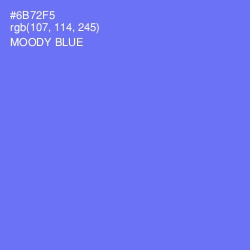 #6B72F5 - Moody Blue Color Image