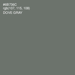 #6B736C - Dove Gray Color Image