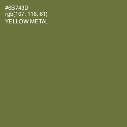 #6B743D - Yellow Metal Color Image