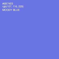 #6B74E5 - Moody Blue Color Image