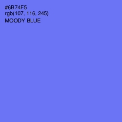 #6B74F5 - Moody Blue Color Image