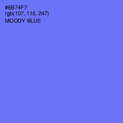 #6B74F7 - Moody Blue Color Image