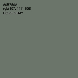 #6B756A - Dove Gray Color Image