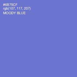 #6B75CF - Moody Blue Color Image