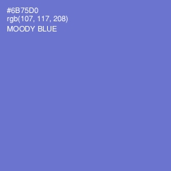 #6B75D0 - Moody Blue Color Image