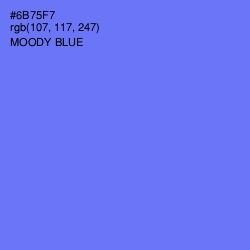 #6B75F7 - Moody Blue Color Image