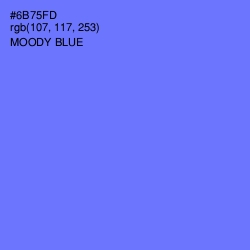 #6B75FD - Moody Blue Color Image