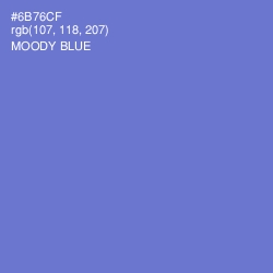 #6B76CF - Moody Blue Color Image