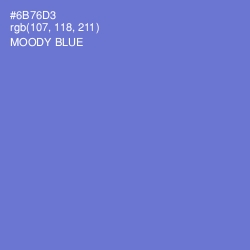 #6B76D3 - Moody Blue Color Image