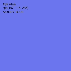 #6B76EE - Moody Blue Color Image