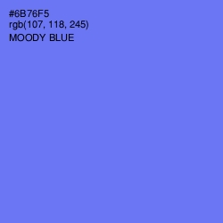 #6B76F5 - Moody Blue Color Image