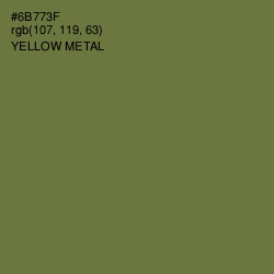 #6B773F - Yellow Metal Color Image