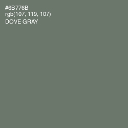 #6B776B - Dove Gray Color Image