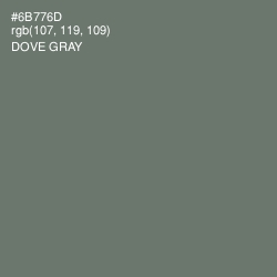 #6B776D - Dove Gray Color Image