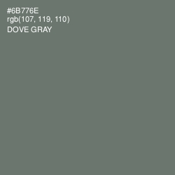 #6B776E - Dove Gray Color Image