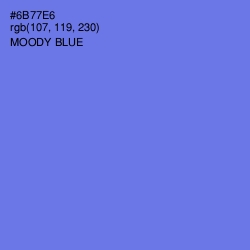 #6B77E6 - Moody Blue Color Image