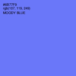 #6B77F9 - Moody Blue Color Image