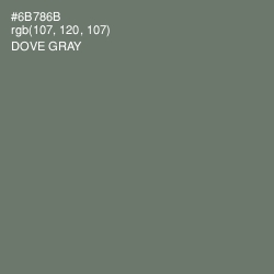 #6B786B - Dove Gray Color Image
