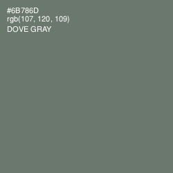 #6B786D - Dove Gray Color Image