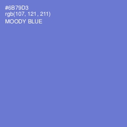 #6B79D3 - Moody Blue Color Image