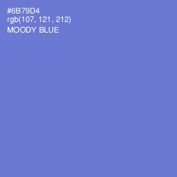 #6B79D4 - Moody Blue Color Image