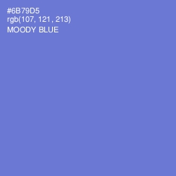 #6B79D5 - Moody Blue Color Image