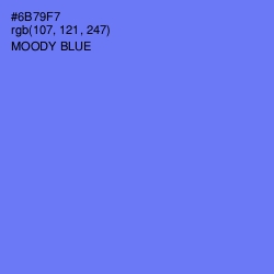 #6B79F7 - Moody Blue Color Image