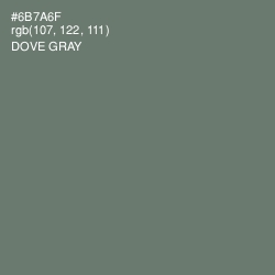 #6B7A6F - Dove Gray Color Image