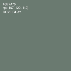 #6B7A70 - Dove Gray Color Image