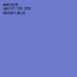 #6B7ACB - Moody Blue Color Image