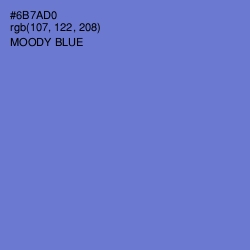 #6B7AD0 - Moody Blue Color Image