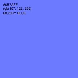 #6B7AFF - Moody Blue Color Image