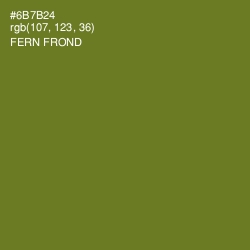 #6B7B24 - Fern Frond Color Image