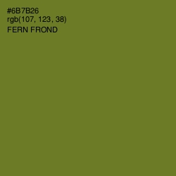 #6B7B26 - Fern Frond Color Image