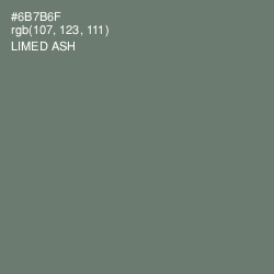#6B7B6F - Limed Ash Color Image