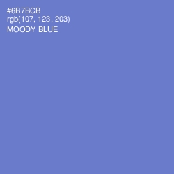 #6B7BCB - Moody Blue Color Image
