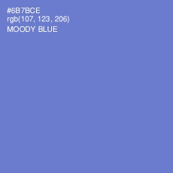 #6B7BCE - Moody Blue Color Image