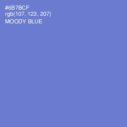 #6B7BCF - Moody Blue Color Image
