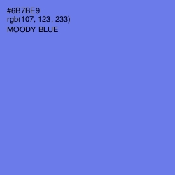 #6B7BE9 - Moody Blue Color Image