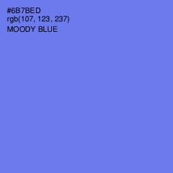 #6B7BED - Moody Blue Color Image