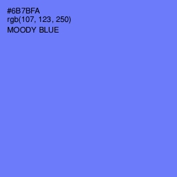 #6B7BFA - Moody Blue Color Image