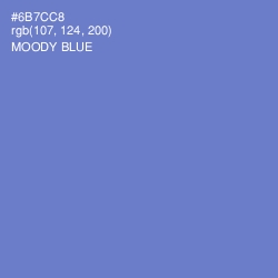 #6B7CC8 - Moody Blue Color Image